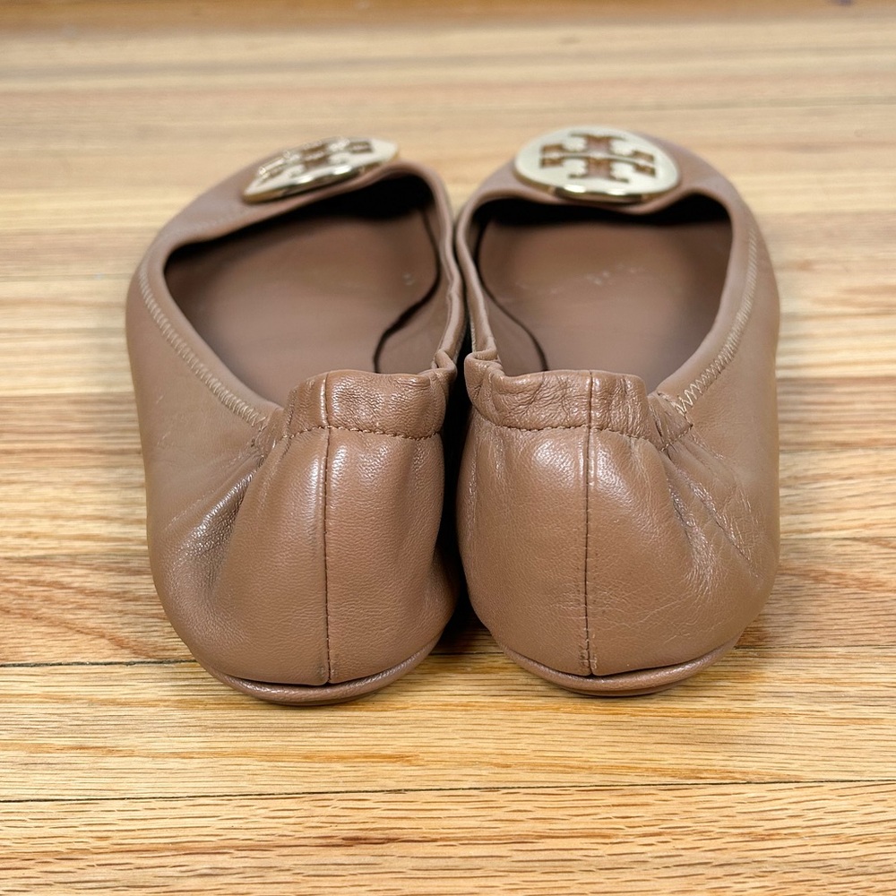 Tory Burch Leather Minnie Travel Ballet Flats - Picture 5 of 8